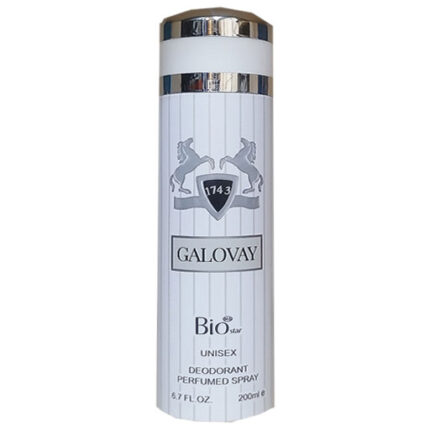 اسپری بایواستار مدل Galloway با رایحه خنک و تند. ترکیبی لوکس و پرانرژی از مرکبات، فلفل و مشک، ایدهآل برای استفاده روزمره در بهار و تابستان.