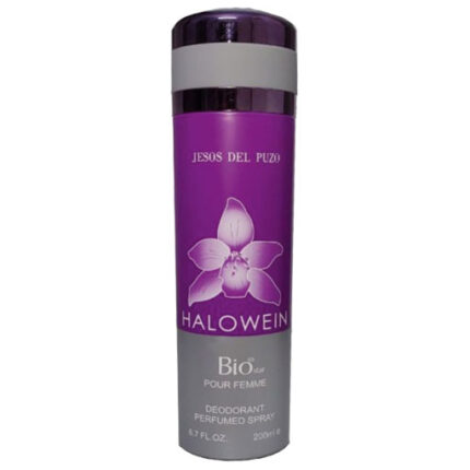 اسپری زنانه بایواستار مدل Halloween با رایحه خنک و شیرین. ترکیبی رویایی و لطیف از نتهای دریایی، گل بنفشه و وانیل، مناسب روزهای بهاری و تابستانی.