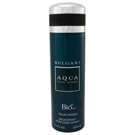 اسپری مردانه بیو استار مدل Aqua با رایحه خنک و تلخ. ترکیبی قدرتمند و باطراوت از نتهای دریایی، مرکبات و عنبر، مناسب روزهای گرم بهاری و تابستانی.