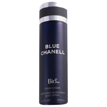 اسپری مردانه بیو استار مدل Bleu Chanel با رایحهای خنک و تلخ و ترکیبی از نتهای چوبی و مرکباتی. عطری شیک و جاودانه، مناسب برای تمام فصول و هر موقعیتی.