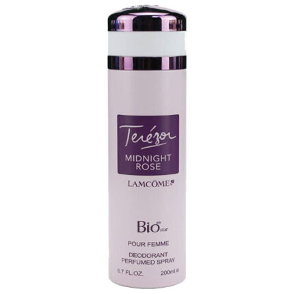 اسپری زنانه بیو استار مدل Midnight Rose با رایحهای گرم و شیرین و ترکیبی از نتهای گل رز و تمشک. عطری فریبنده و رمانتیک، مناسب برای شبهای سرد.