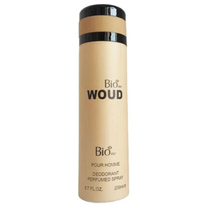 اسپری مردانه بیو استار مدل Dsquared² Wood با رایحهای خنک و تلخ و ترکیبی از نتهای چوبی و برگ بنفشه. عطری با الهام از طبیعت، مناسب برای فصول معتدل.