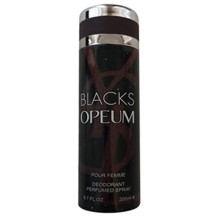 اسپری بدن زنانه بیو استار مدل BLACK OPIUM با ترکیب رایحه گلهای سفید، وانیل شیرین و نت قهوهای گرم، اغواکننده و خاص برای فصول سرد