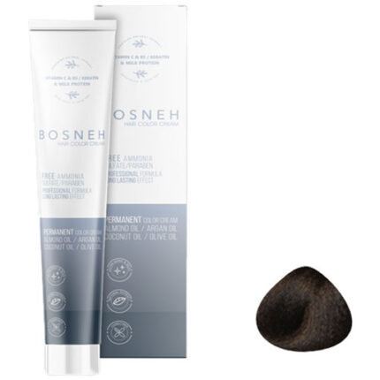 فروشگاه های نیکی رنگ مو بوسنه بدون آمونیاک سری زیتونی شماره ۵.۸