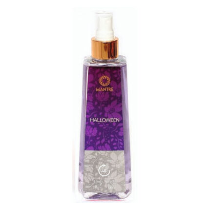بادی اسپلش مانتره مدل Halloween رایحه‌ای لطیف، پودری و کمی مرموز، با ترکیبی خاص از نت‌های دریایی، گل بنفشه و وانیل.