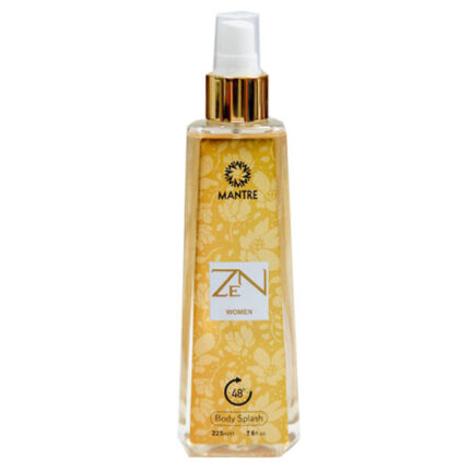 بادی اسپلش مانتره مدل Zen Women رایحه‌ای آرامش‌بخش و در عین حال شاداب، با ترکیبی از مرکبات، گل‌های سفید و نعناع هندی.