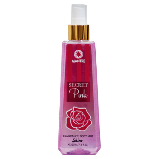 46. Mantre-Body-Splash-SECRET-PINK بادی اسپلش شاین دار مانتره مدل Victoria Secret Bombshell Secret Pink