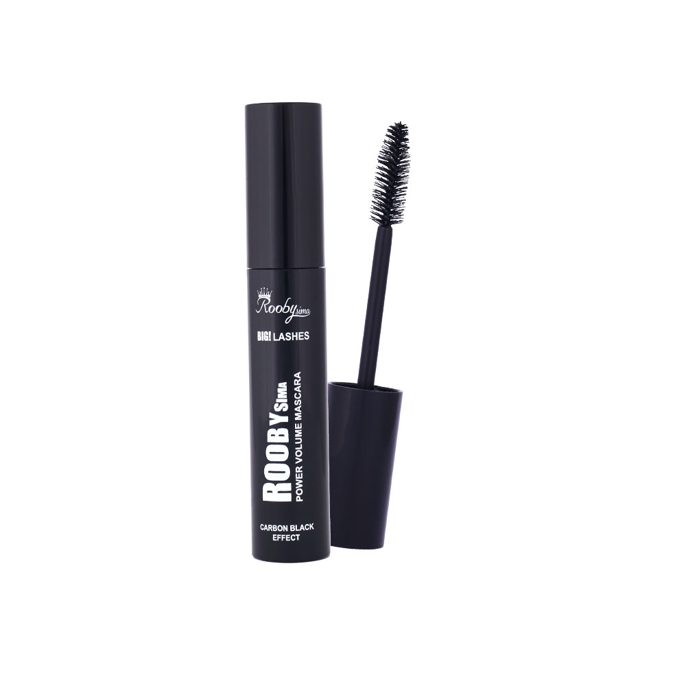 IMG_6699 ریمل حجم دهنده و لیفت کننده روبی سیما مدل Big Lashes با براش و تست بافت مشکی کربنی