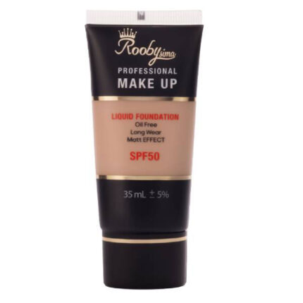 کرم پودر مایع و مات روبی سیما با SPF50 و فرمول فاقد چربی همراه با سواچ رنگ بژ