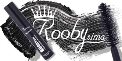 ریمل حجم دهنده و لیفت کننده روبی سیما مدل Big Lashes با براش و تست بافت مشکی کربنی