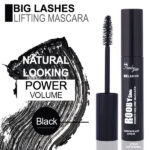 ریمل حجم دهنده و لیفت کننده روبی سیما مدل Big Lashes با براش و تست بافت مشکی کربنی