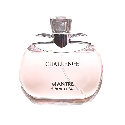 مانتره چلنج ادو پرفیوم زنانه چلنج (Challenge) از برند مانتره با شیشه صورتی و در نقرهای